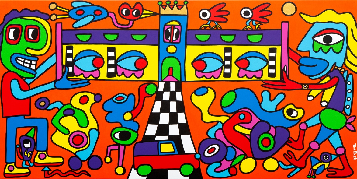 Our relation is build on love and equality 160cm x 80cm acrylic on canvas