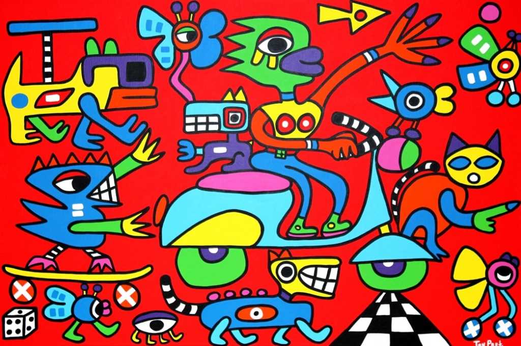 Surrounded by real friends 150cm x 100cm acrylic on canvas SOLD