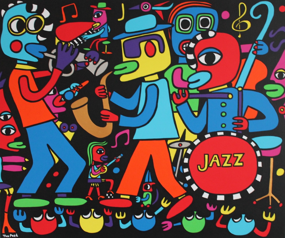 Jazz, acrylic paint on canvas size 100cm x 120cm SOLD