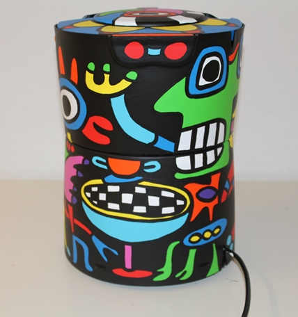 Art edition coffee machine, hand painted